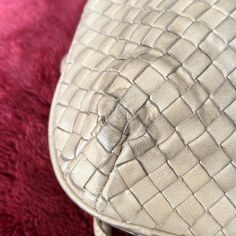 Charles Jourdan light beige woven leather handbag - Picture 8 of 13